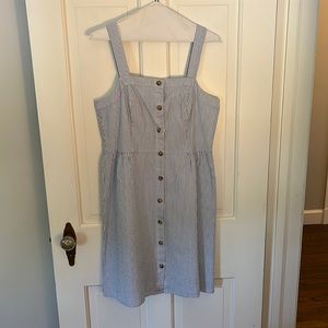 Jcrew seersucker button up dress, size 8
